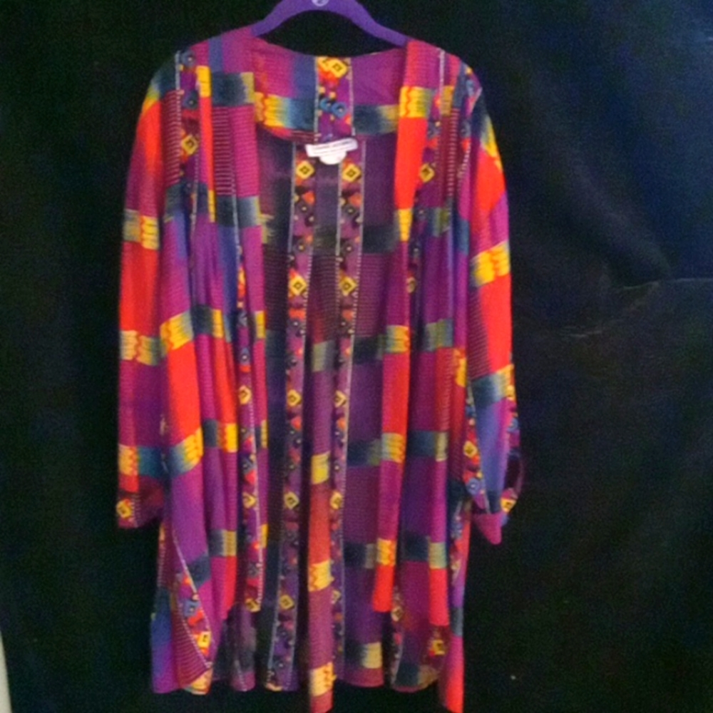 Sharon Anthony brand kimono bright colors size 20w